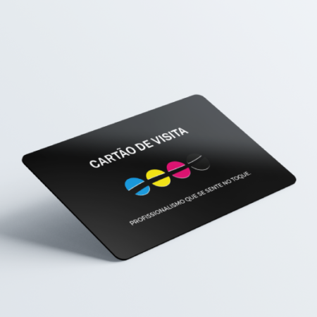 cartão PVC preto brilho resistente